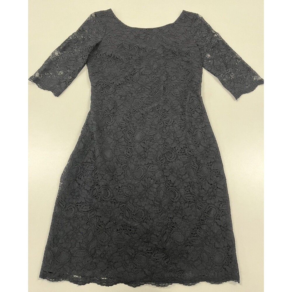 Women's Banana Republic Black Lace Little Black Dress, Size 0 Petite